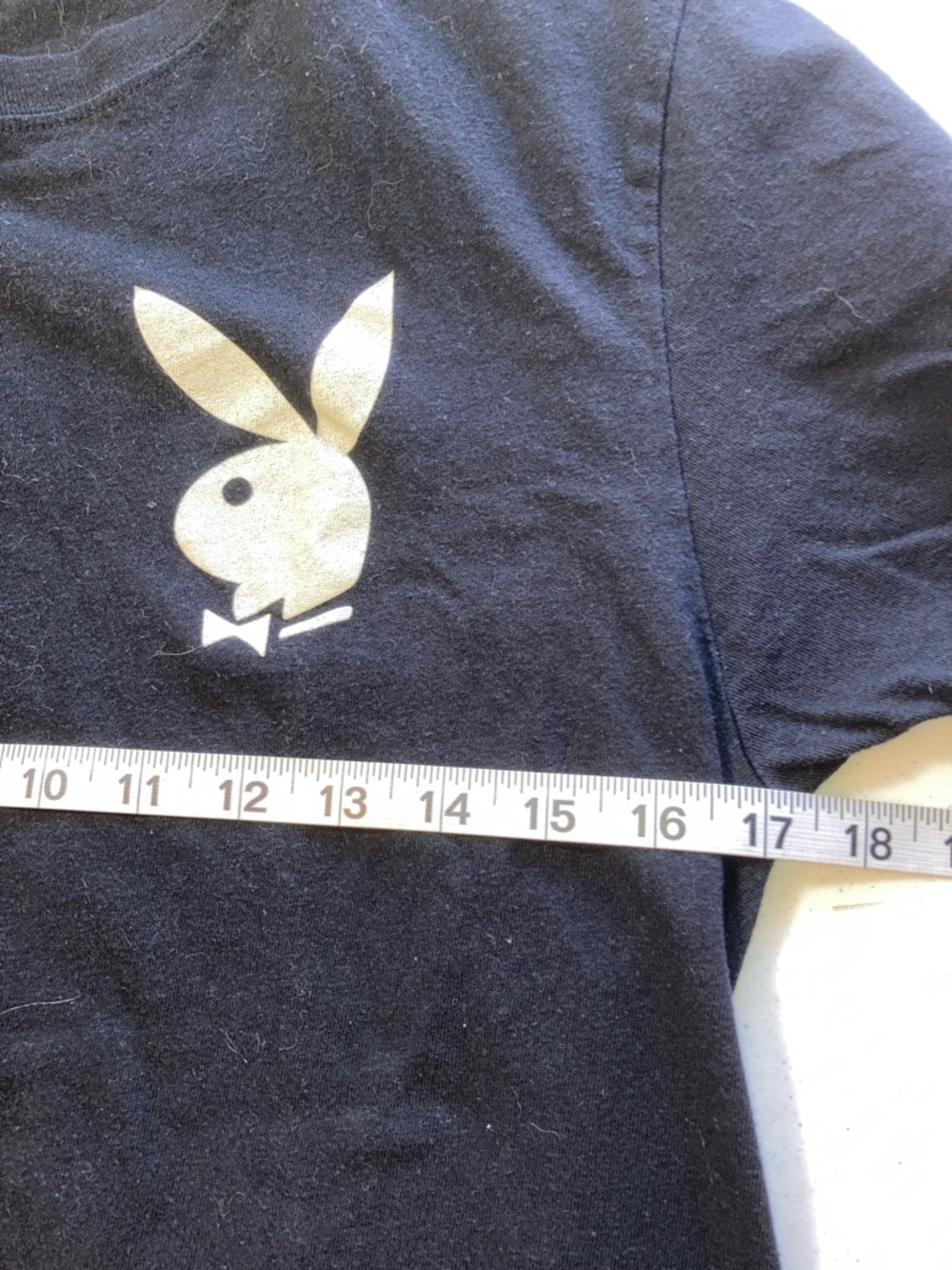 PLAYBOY Black Tee with Vertical Logo - Picture 4 of 5